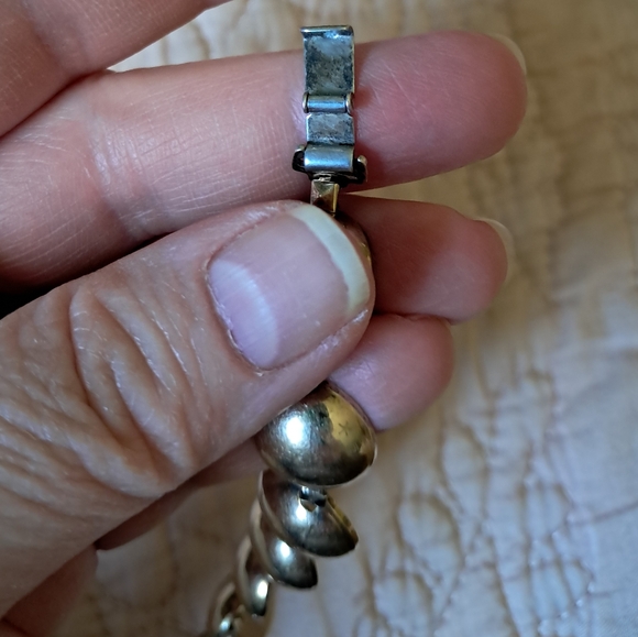 Vintage 14kt over Sterling Silver Symmetalic Half Sphere Bubble Bracelet - Picture 3 of 13